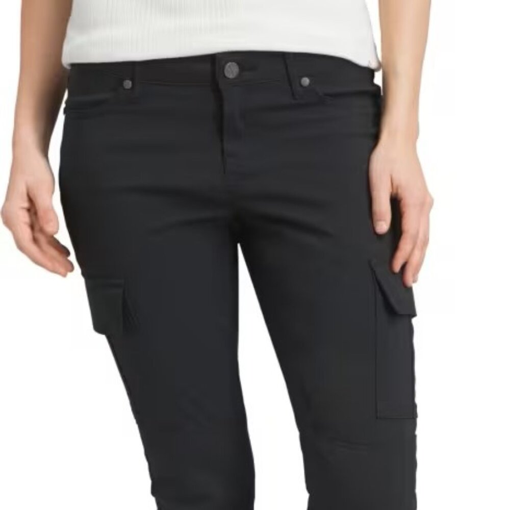 prAna Women's Meme Mid-Rise Cargo Woven Skinny Pants - Size 0 Black